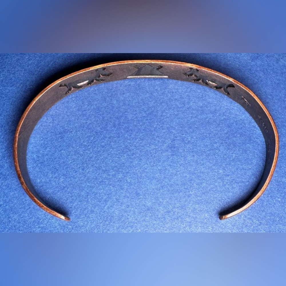 Bell Trading Post Copper Bracelet Southwestern Geometric Designs 1960s Original - Picture 5 of 8